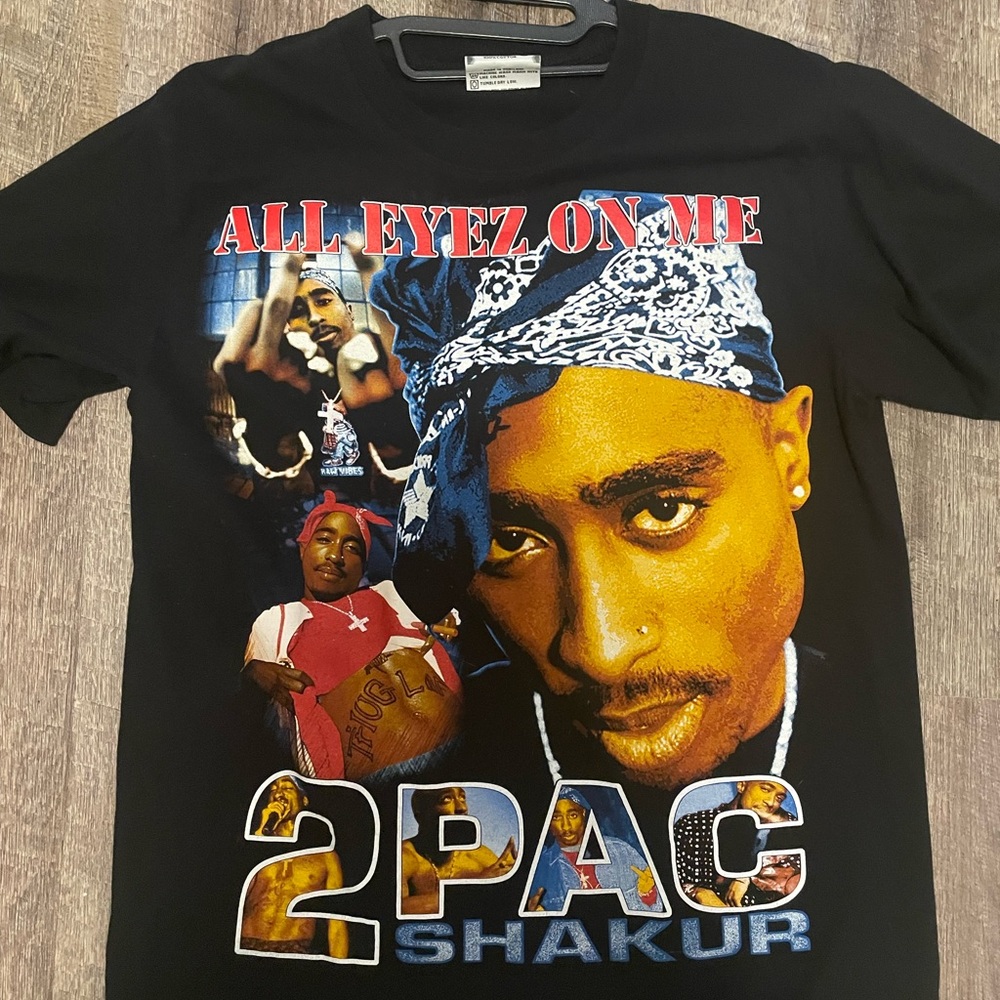 Vintage 2pac bootleg shirt - size L - double sided